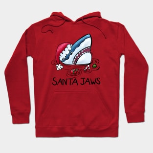 Santa Jaws- Funny Shark Christmas Gifts Hoodie